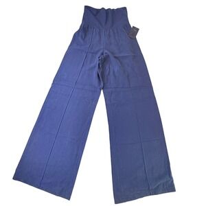 NWT ATM Anthony Thomas Melillo Wide Leg Tencel Pants Navy Blue Small Women's